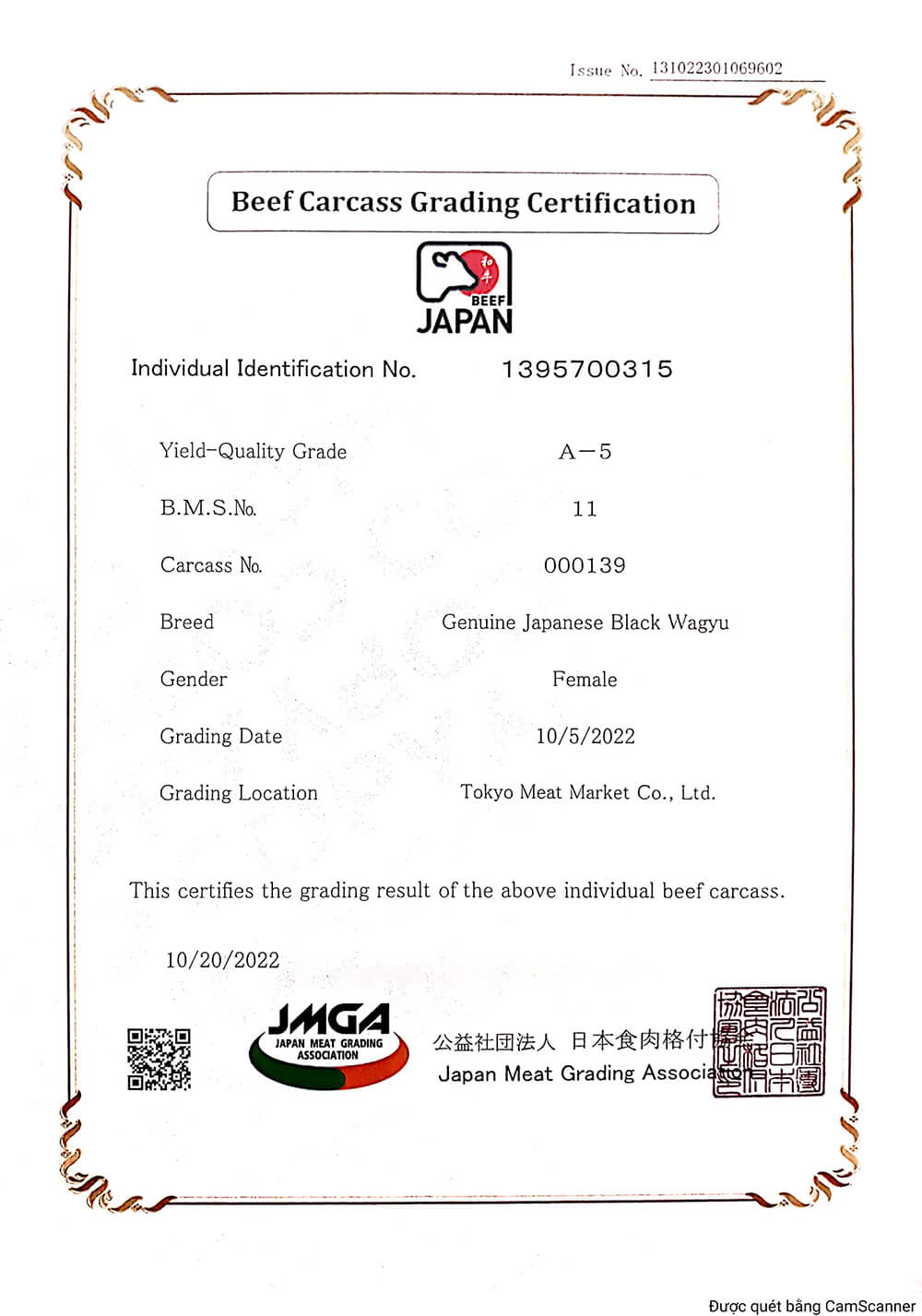 Giấy chứng nhận Olamfoods